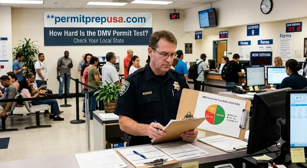 How Hard Is the DMV Permit Test? An Examiner's Real Pass Rates