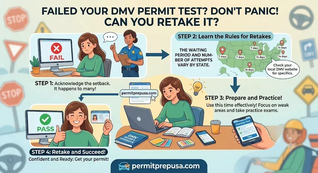 Can You Retake the DMV Permit Test If You Fail?