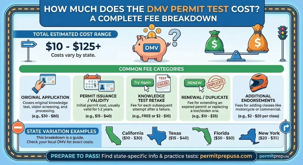 How Much Does the DMV Permit Test Cost? A Complete Fee Breakdown